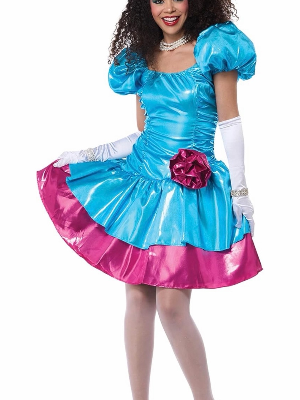 Kids Shiny Blue and Pink Princess Costume Dress